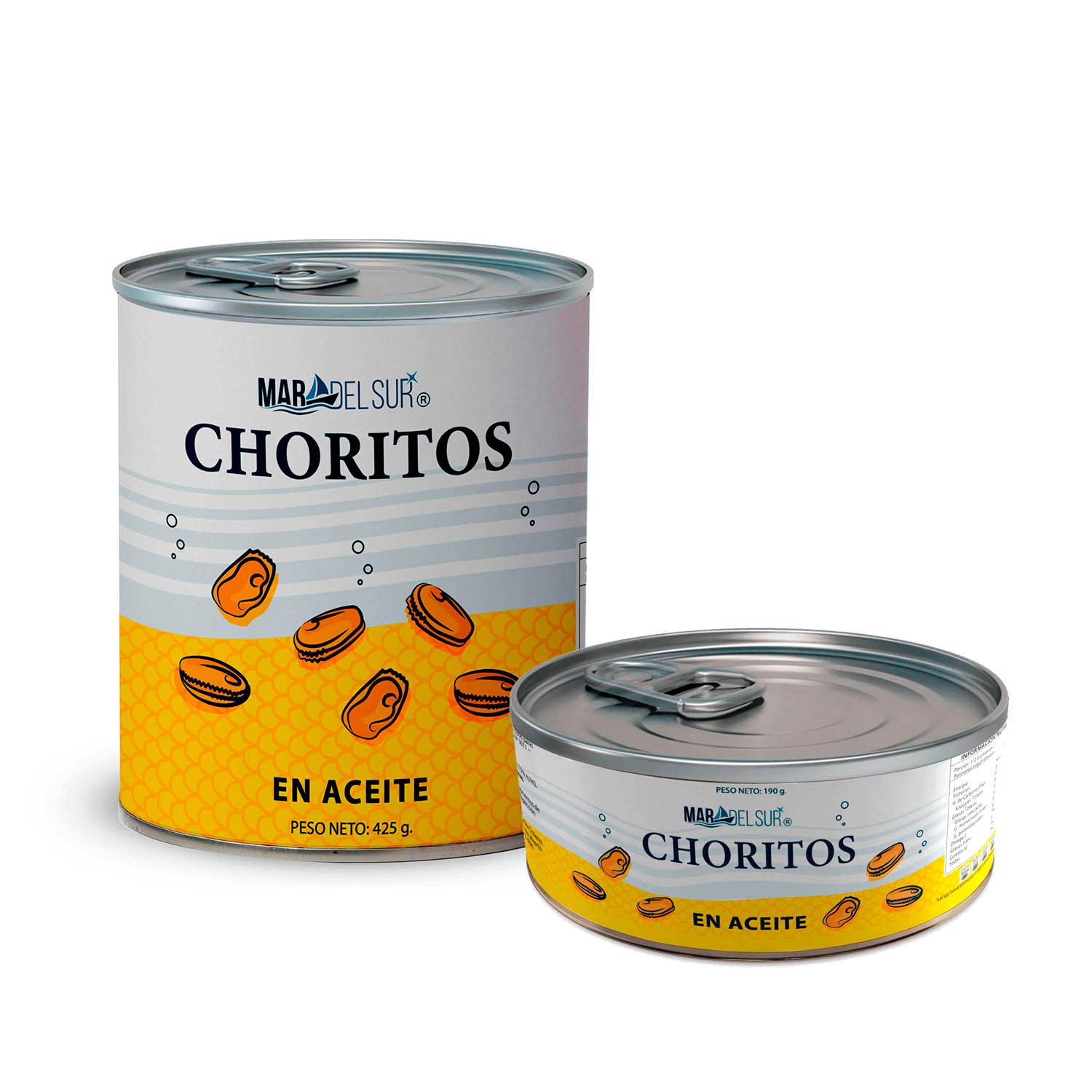 CHORITOS MAR DEL SUR EN ACEITE 160/100grs - Imagen 2